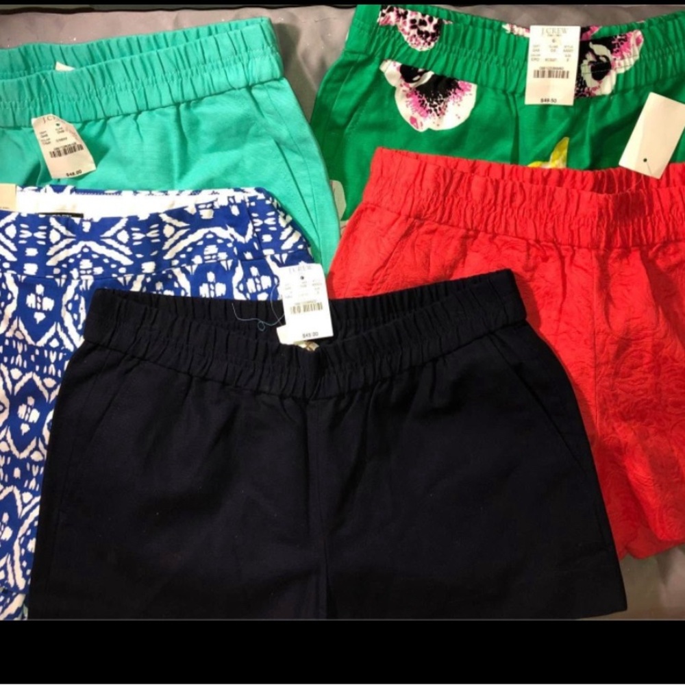 NWT J Crew lot of size 2 Colorful Women's Shorts Collection